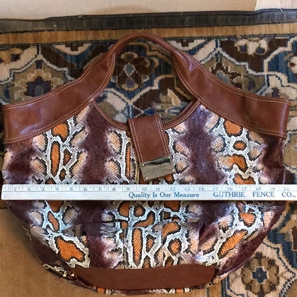 NWOT COMSI COMSA XL Reptile Snake Skin Shoulder Bag - Picture 11 of 15
